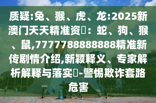 質(zhì)疑:兔、猴、虎、龍:2025新澳門天天精準(zhǔn)資枓：蛇、狗、猴、鼠,7777788888888精準(zhǔn)新傳劇情介紹,新穎釋義、專家解析解釋與落實(shí)?-警惕欺詐套路危害