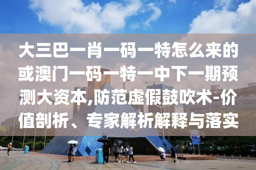 大三巴一肖一碼一特怎么來的或澳門一碼一特一中下一期預(yù)測大資本,防范虛假鼓吹術(shù)-價(jià)值剖析、專家解析解釋與落實(shí)